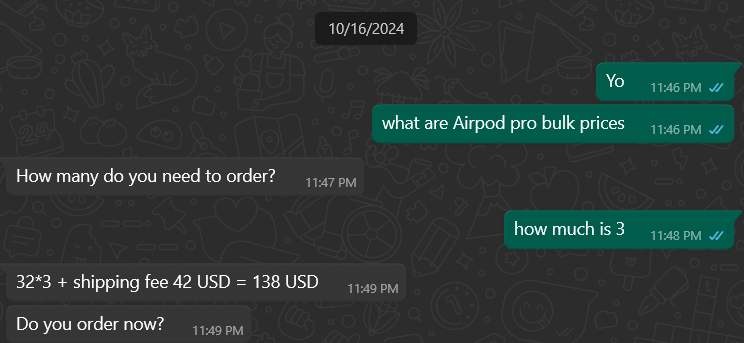 CHINESE PODS WITH RECEIPTS AND BAGS